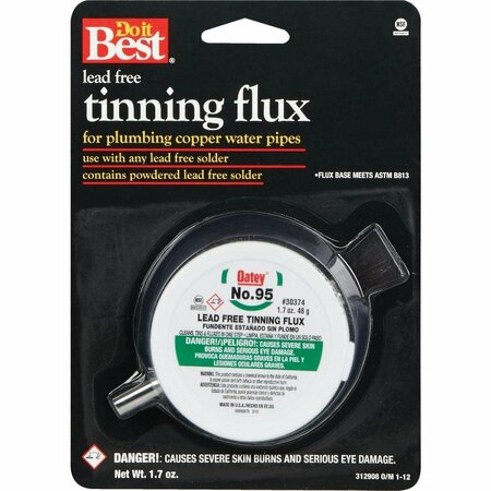 ALL-SOURCE No. 95 1.7 Oz. Lead-Free Tinning Flux with Brush, Powdered 53095